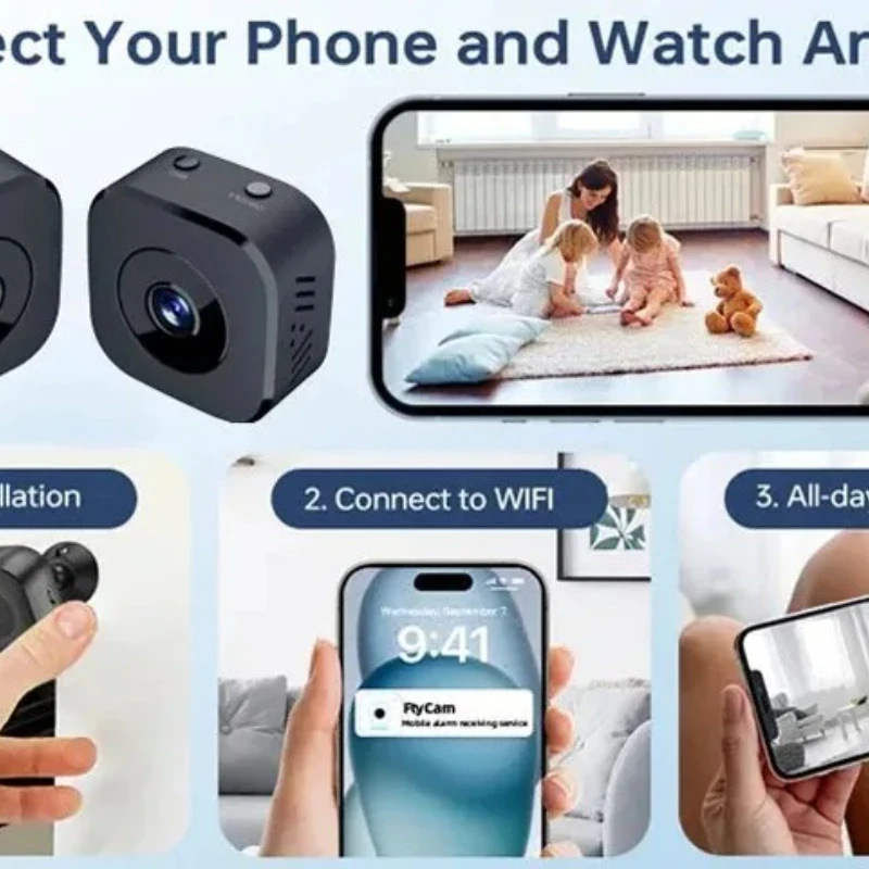 1920x1080P Mini cámara HD WiFi Monitor remoto de seguridad inalámbrico cámara de videovigilancia inteligente para el hogar - imagen 5