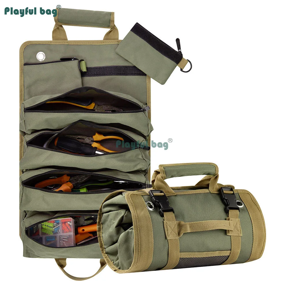 Bolsa de herramientas enrollable duradera con asas portátil mecánica - imagen 5