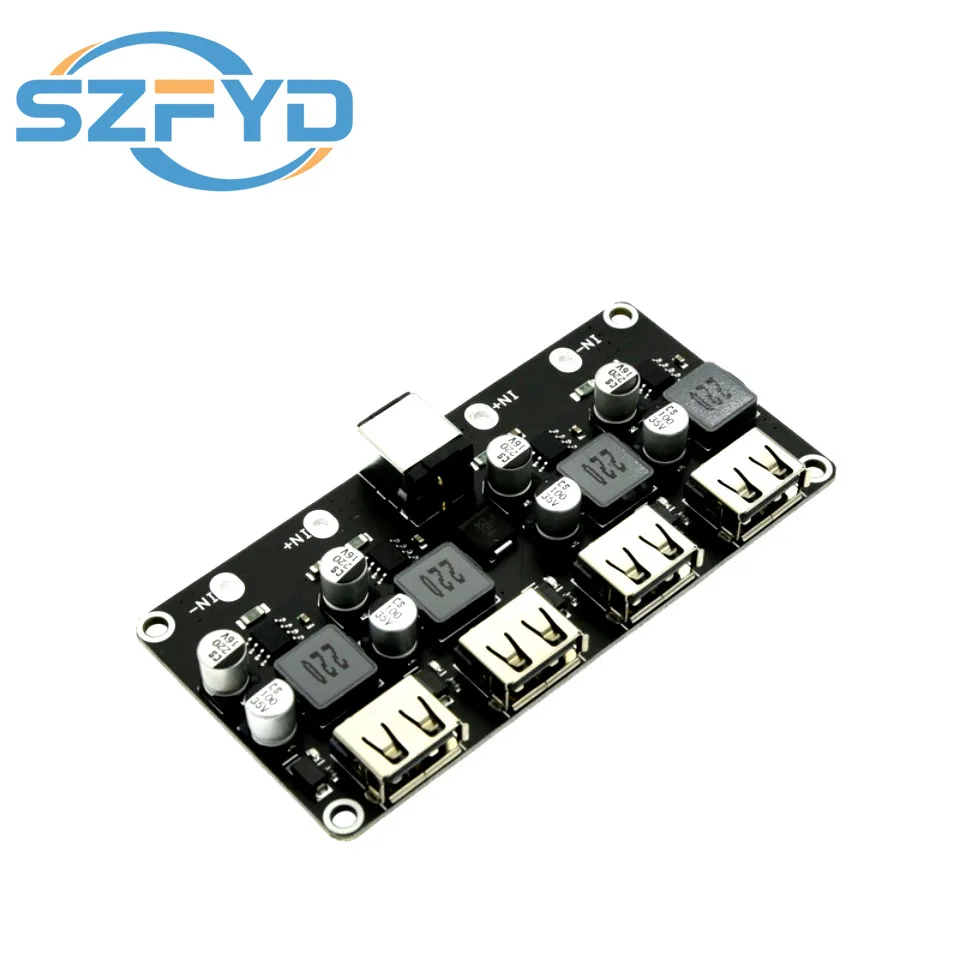 USB QC3.0 QC2.0 USB DC-DC convertidor reductor de carga módulo reductor 6-32V 9V 12V 24V a placa de circuito de cargador rápido 5V - imagen 4