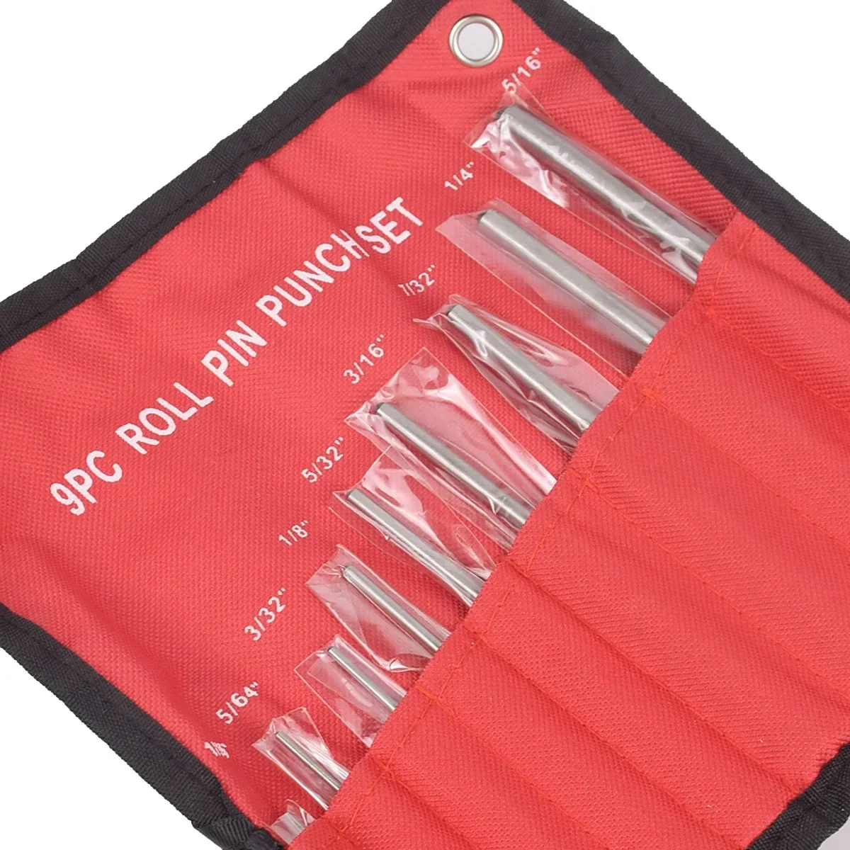 Juego de punzones de cabeza redonda de 9 Uds., Kit de herramientas de punzonado de pasadores de agarre de varios tamaños de acero, herramientas de cincel de arranque de extremo hueco profesional - imagen 4