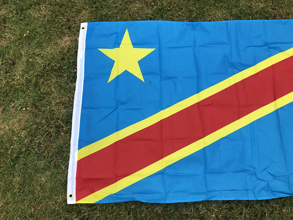 PANTALLA DE SKY Bandera del Congo 90X150cm Bandera de la República Democrática del Congo Banner 3x5 pies Bandera Nacional Banderas de decoración del hogar - imagen 3