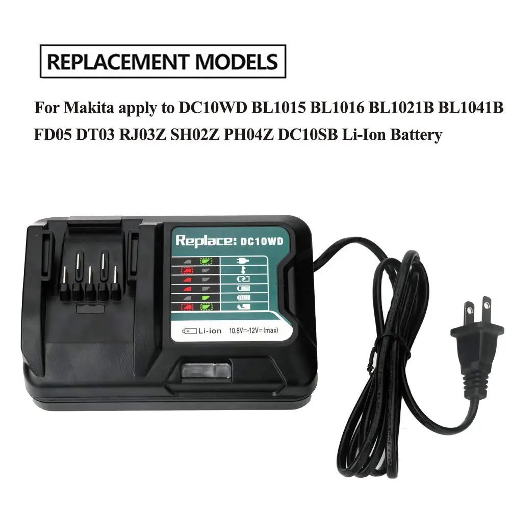 Cargador DC10WD para batería Makita 10,8 V 12V DC10WD DC10SB DC10WC DF031D BL1015 BL1016 BL1021B BL1041B BL1040B BL1020B - imagen 3