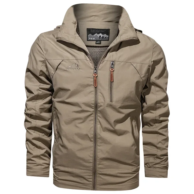 Chaqueta impermeable de primavera para hombre, cazadora de talla grande, abrigo para la lluvia, chaquetas tácticas transpirables para pescar y acampar, ropa masculina - imagen 5