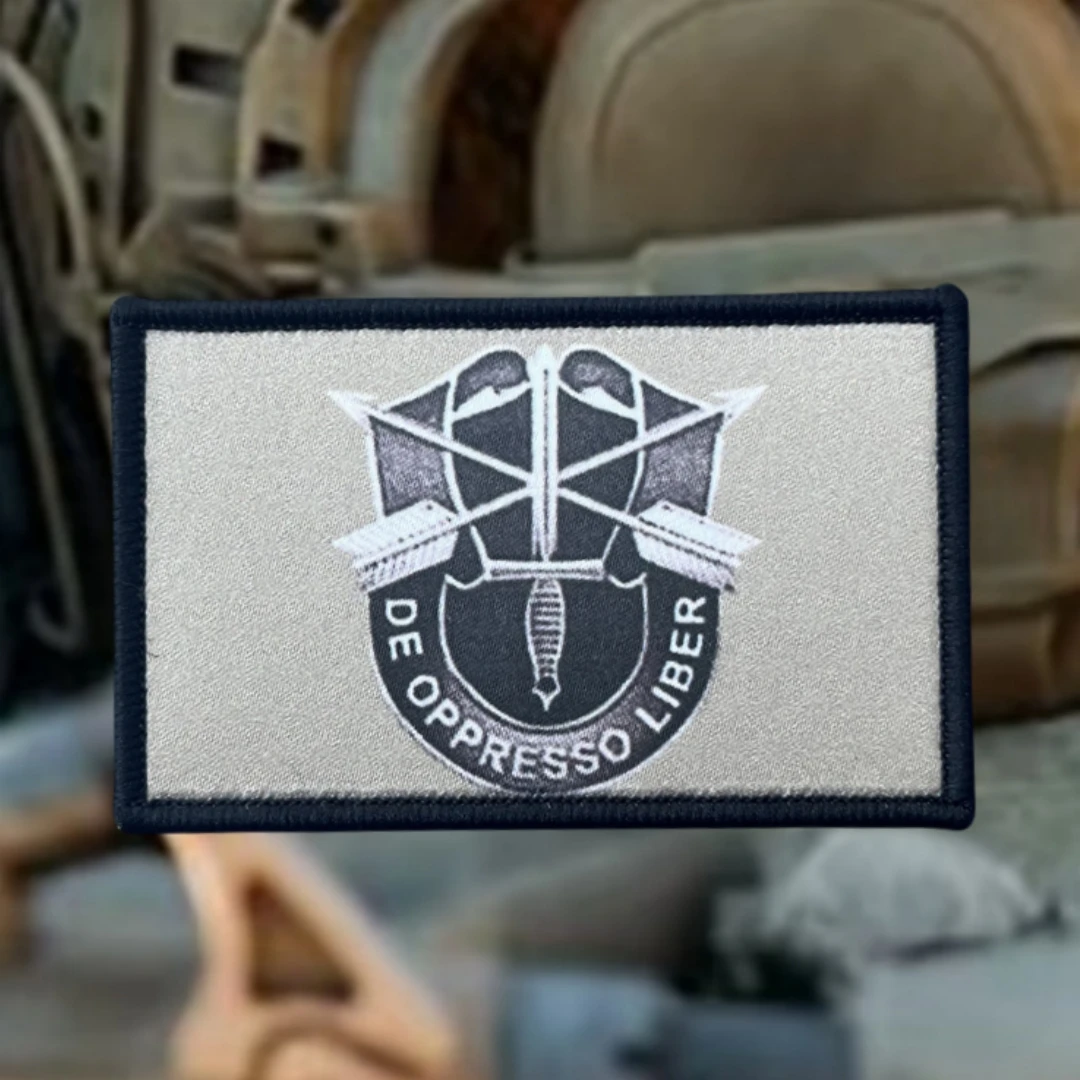 Parche De insignia De moral De Oppresso Liber, emblema táctico militar, escudo De fuerzas especiales, gancho impreso, pegatinas para mochila y ropa - imagen 4