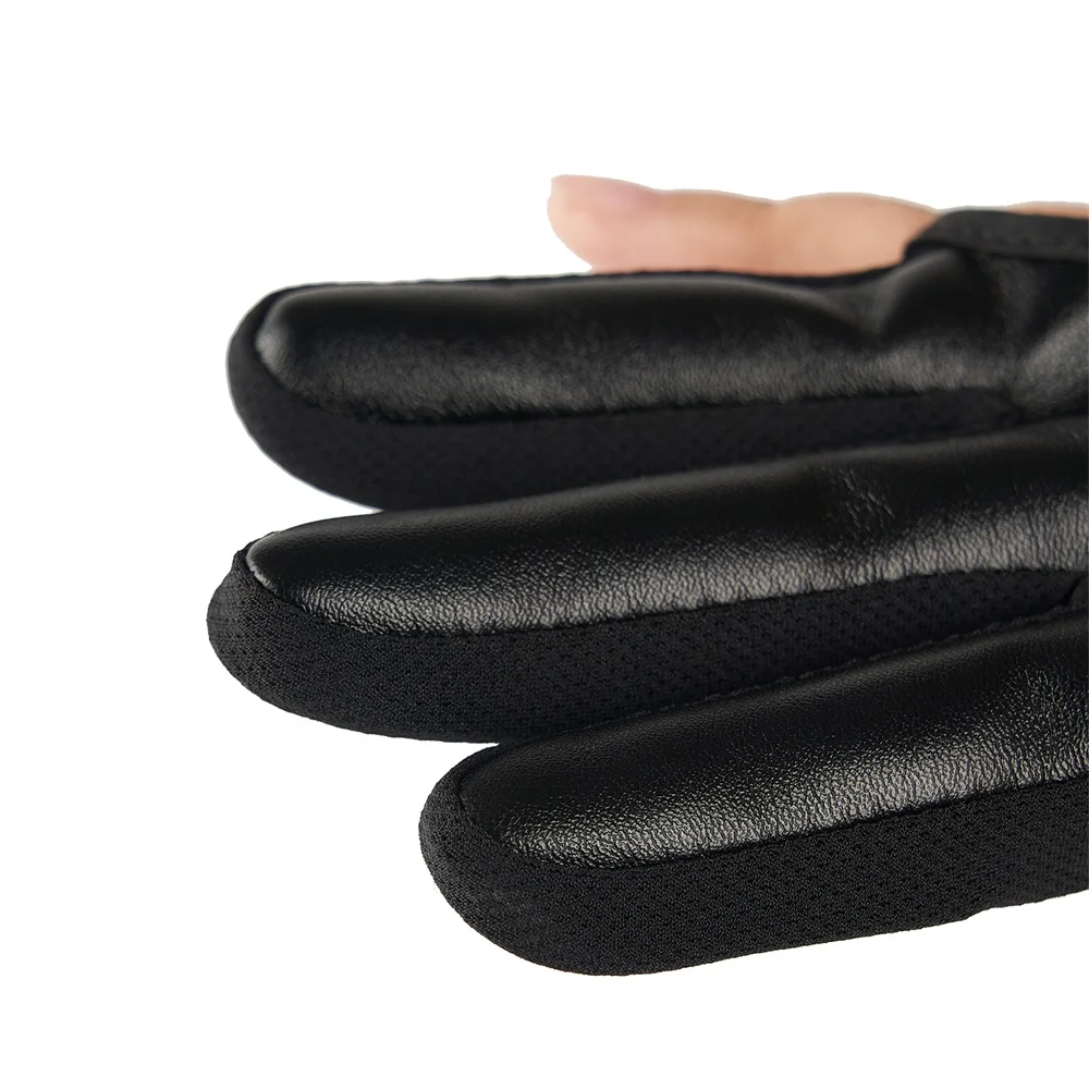 Toparchery-Protector de brazo para tiro con arco, guante de dedo de PU negro, protección para tiro con arco de caza al aire libre, accesorios de flechas - imagen 4