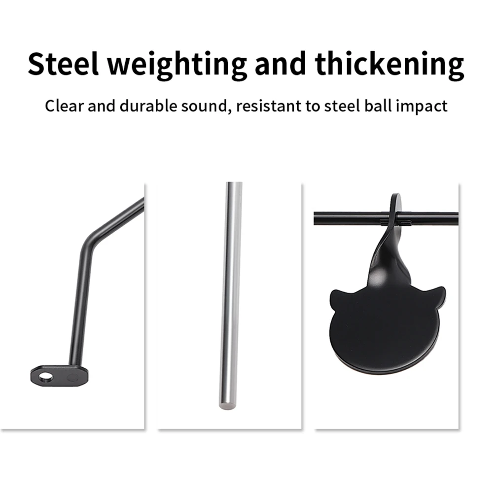 Accesorios de práctica de puntería para entrenamiento de tiro de caza al aire libre, carillón de viento, objetivo de Metal giratorio - imagen 5