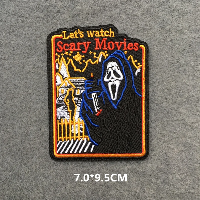 Parches de ropa de Anime, parches bordados de chaqueta con pegatina de dibujos animados para ropa, Parche de costura Punk, aplicaciones de planchado divertidas - imagen 3