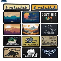 Parche de paisaje de amanecer y puesta de sol, insignia de Anime, brazalete, mochila táctica, pegatina, parches de moral, insignias de identificación