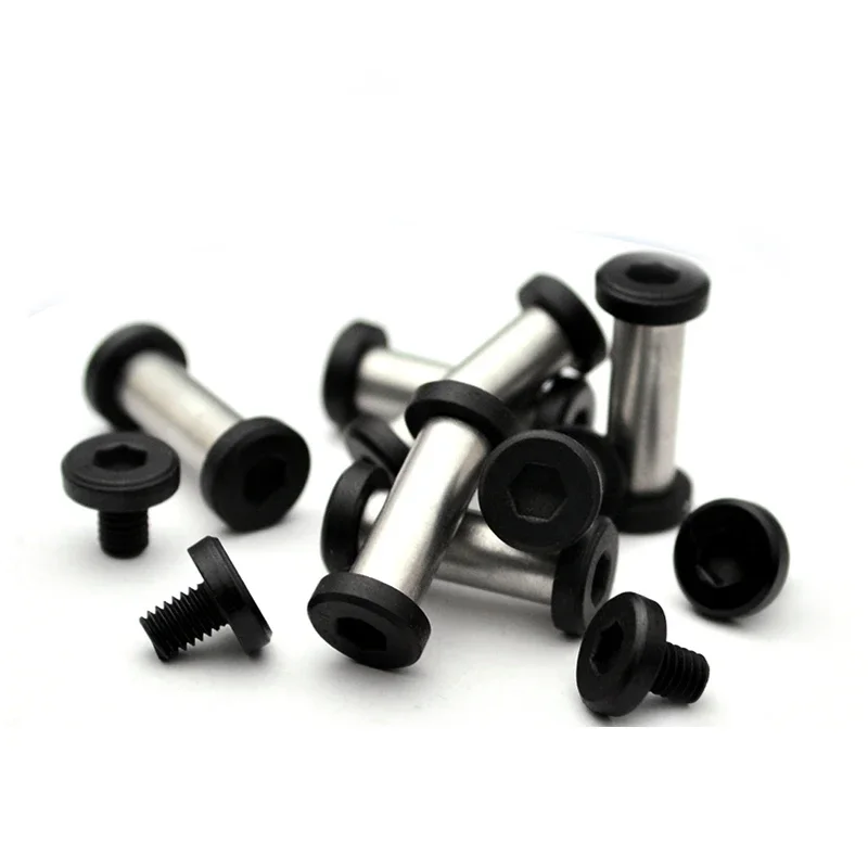 4 juegos de mango de cuchillo de acero inoxidable, Material de tornillo, bloqueo de tornillo hexagonal, remache de acero inoxidable, parche, vástago, clavo - imagen 5