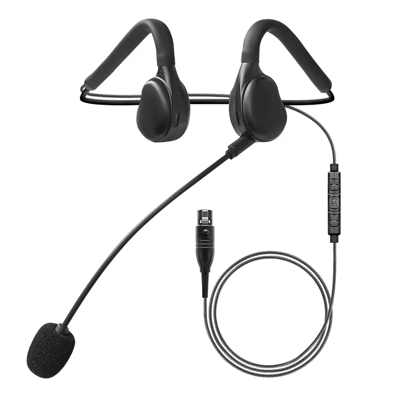 FCS walkie talkie PTT auricular con cable micrófono abierto oreja colgante suave comunicación táctica colgante trasera - imagen 5