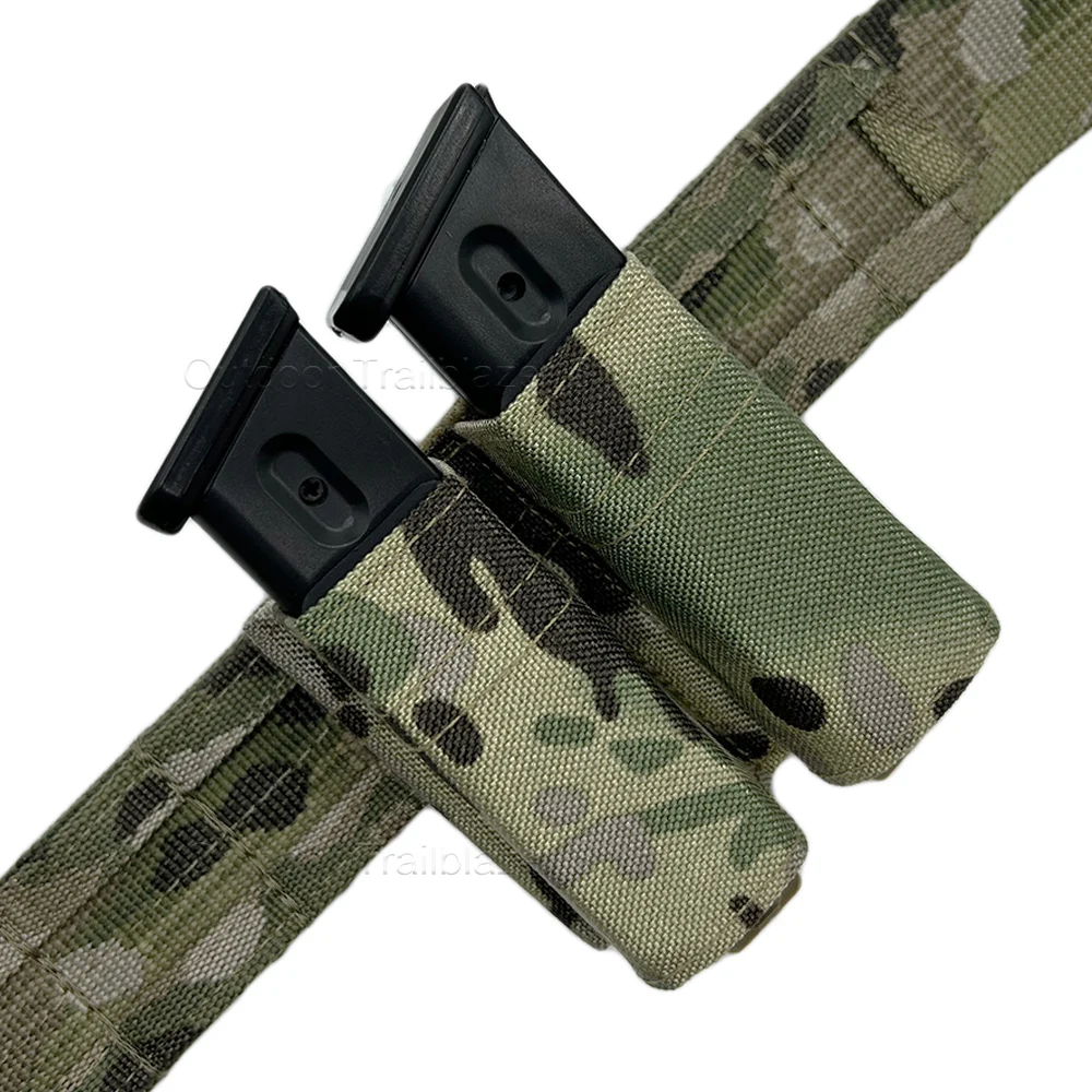 Bolsa táctica para revistas doble de pistola de 9MM con Clip de soporte de nailon, bolsa para herramientas para cuchillos, cinturón de batalla, equipo, accesorios de caza - imagen 5