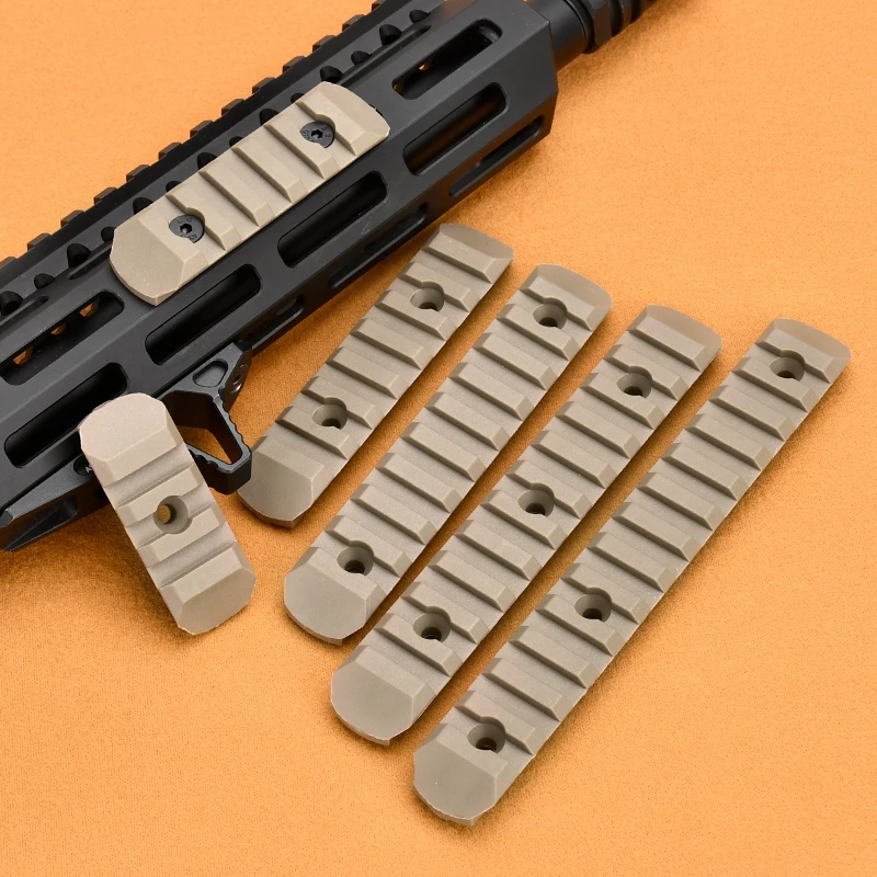 Juego de rieles Picatinny de plástico y nailon táctico, 6 uds., m-lok Keymod, 20mm, accesorios para pistola de juguete Airsoft, riel de polímero para m-lok Keymod