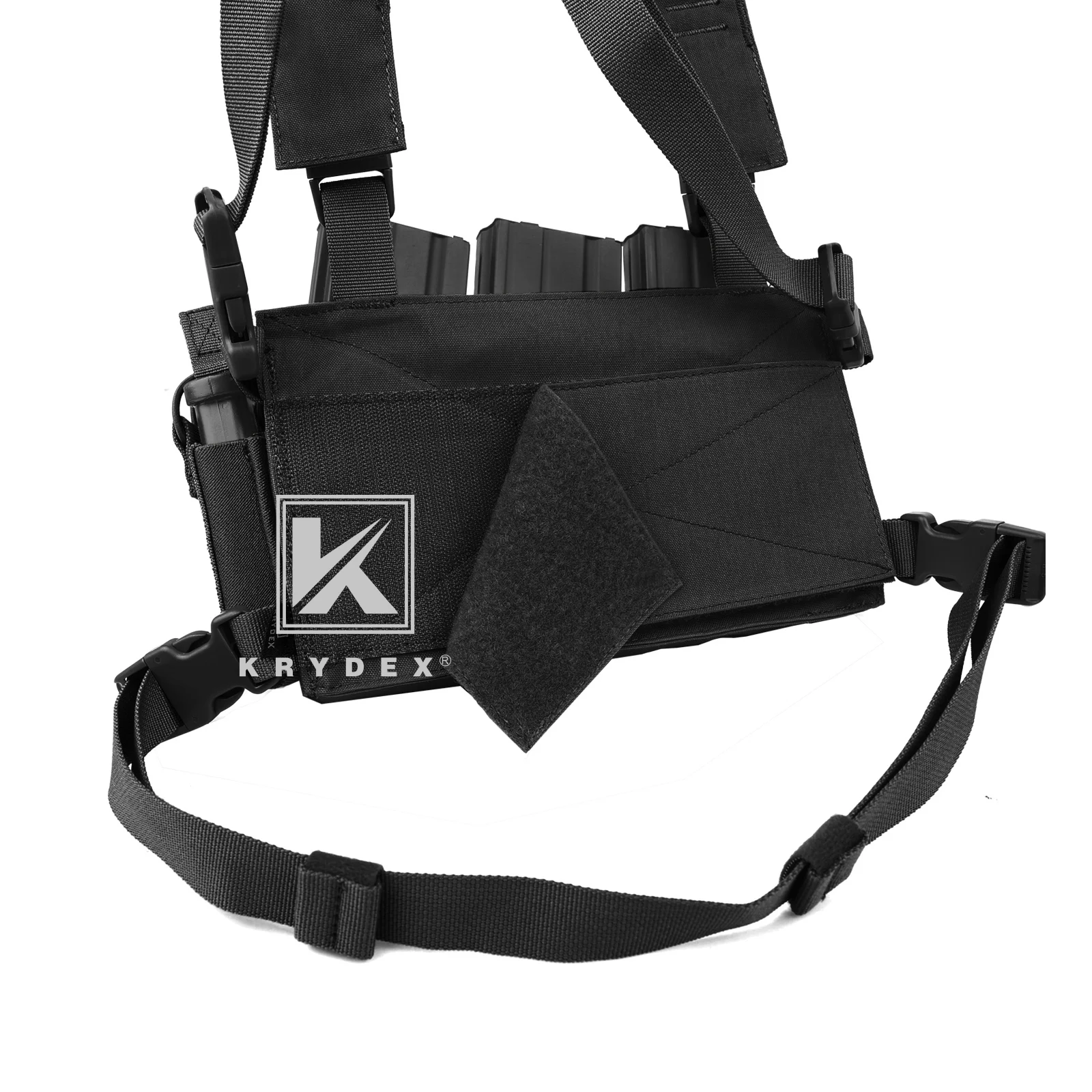 KRYDEX D3CRM Chaleco táctico ligero con MOLLE para airsoft y caza - imagen 3