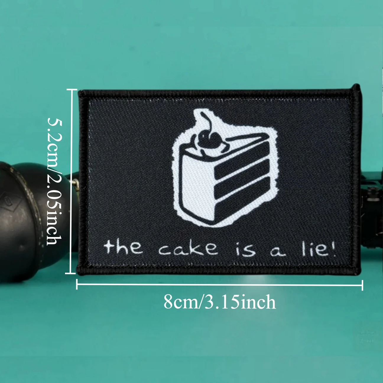 Parche impreso The Cake Is A Lie Portal, insignia de moral táctica, parches militares de gancho y bucle para ropa, mochila, pegatina personalizada - imagen 3
