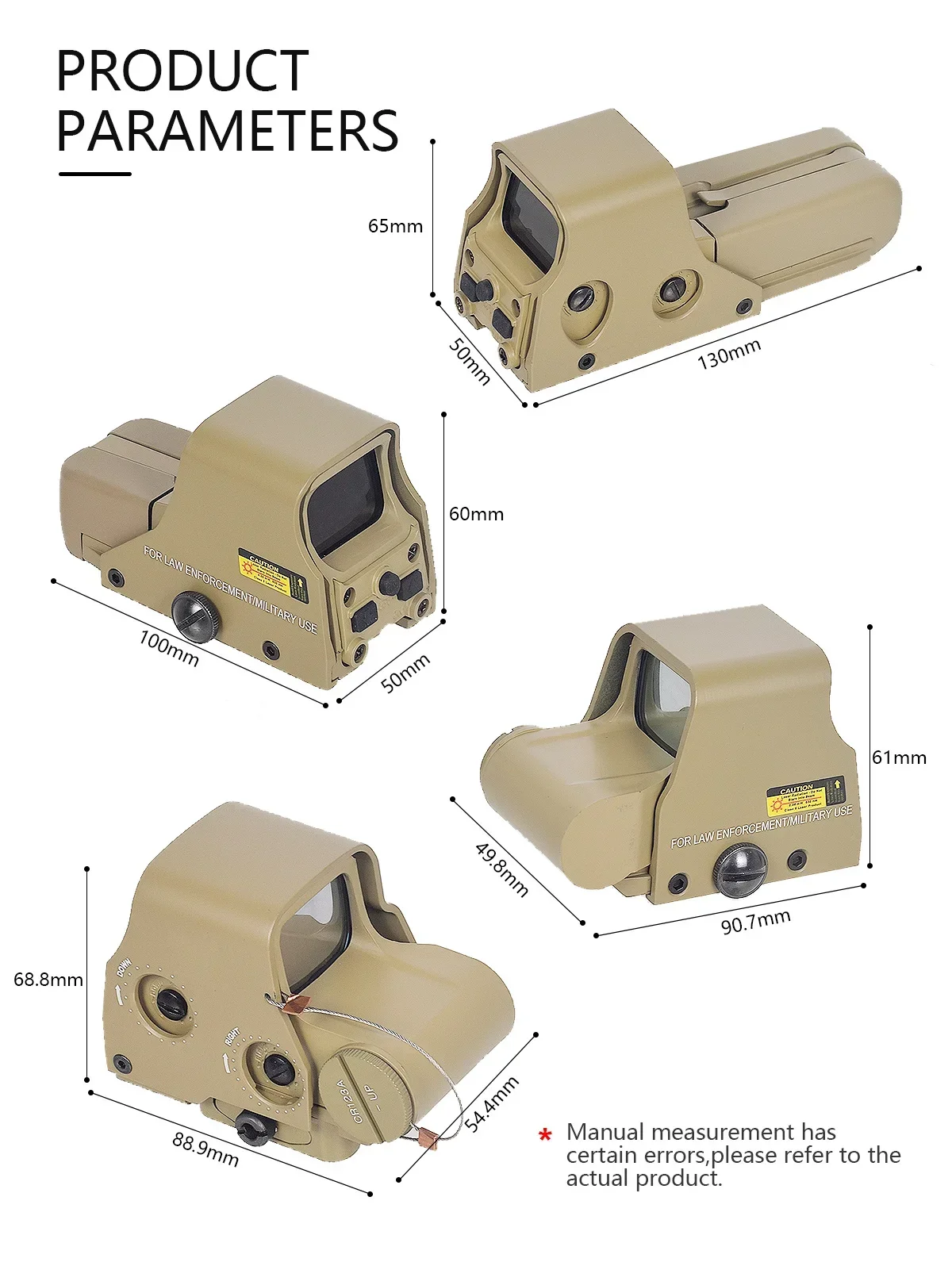 Mira telescópica táctica holográfica de Metal, mira telescópica para pistola de caza, reflejo, punto verde y rojo, 551, 552, 553, 558, Killflash, 20mm - imagen 4