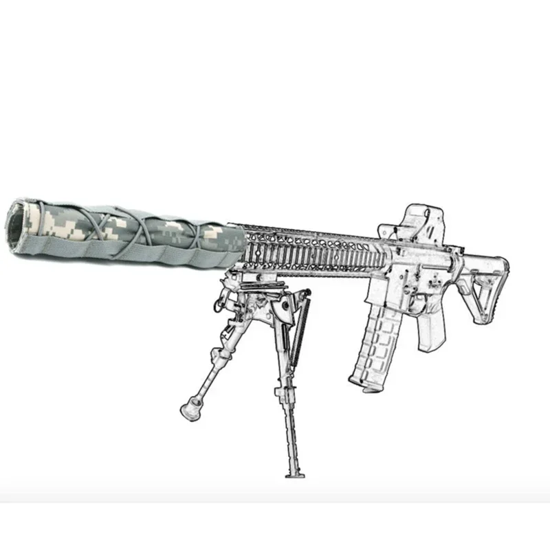 Supresor de ruido ajustable resistente al calor 8,66 "x 5,51" para accesorios de tiro de caza y escalada al aire libre - imagen 4