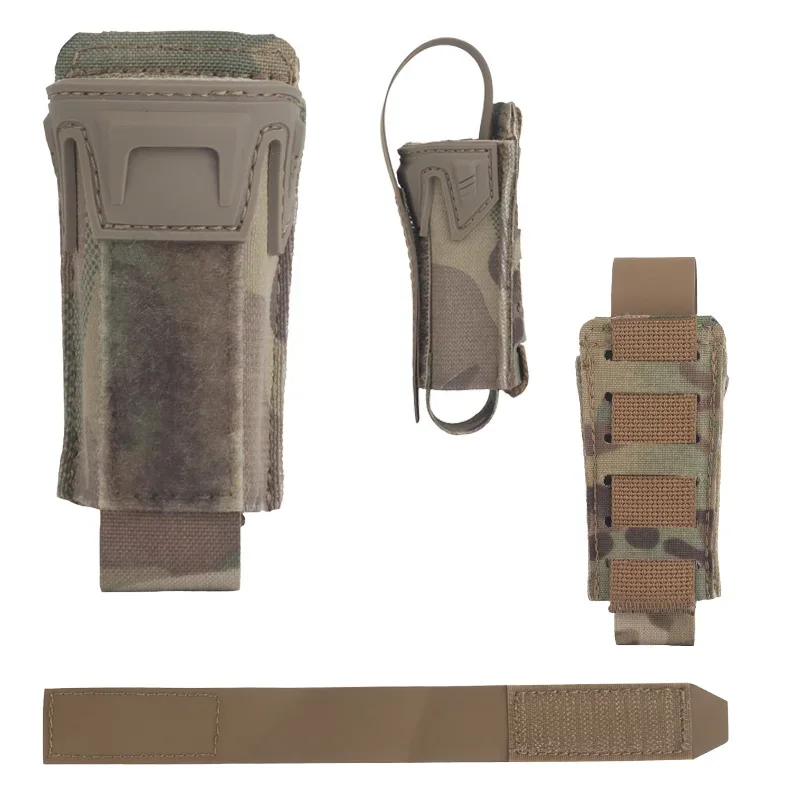 Bolsa magnética simple/doble, correa de combate de 9 mm, cuchillo con bolsa magnética, linterna, estuche para pistola, equipo, MOLLE compatible con caza y tiro - imagen 4