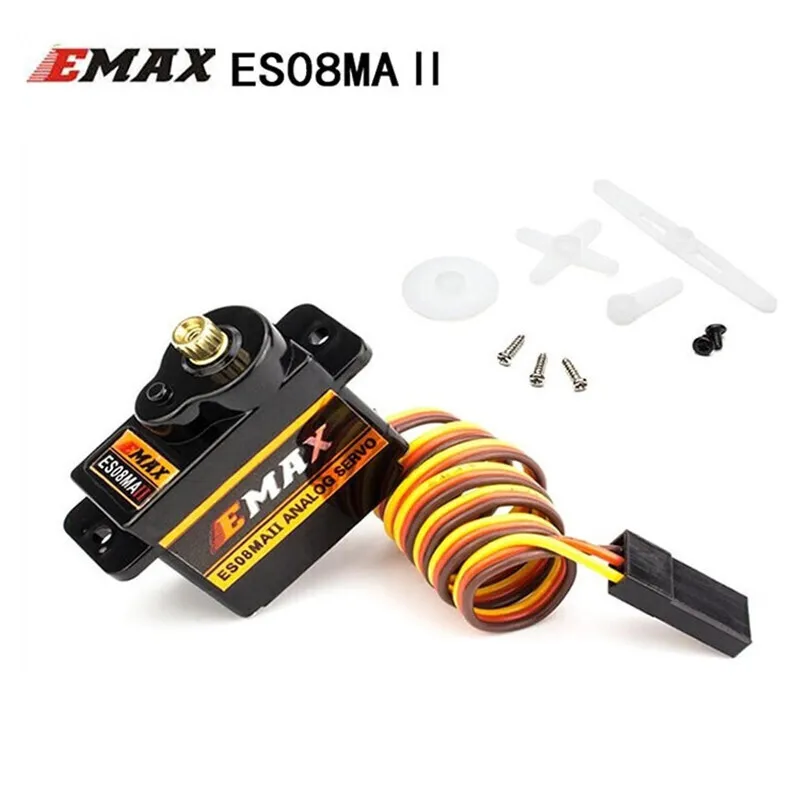 EMAX-Micro Servo de engranaje de Metal para coches, barcos, helicópteros y aviones, ES08MAII, 12G, nuevo - imagen 2