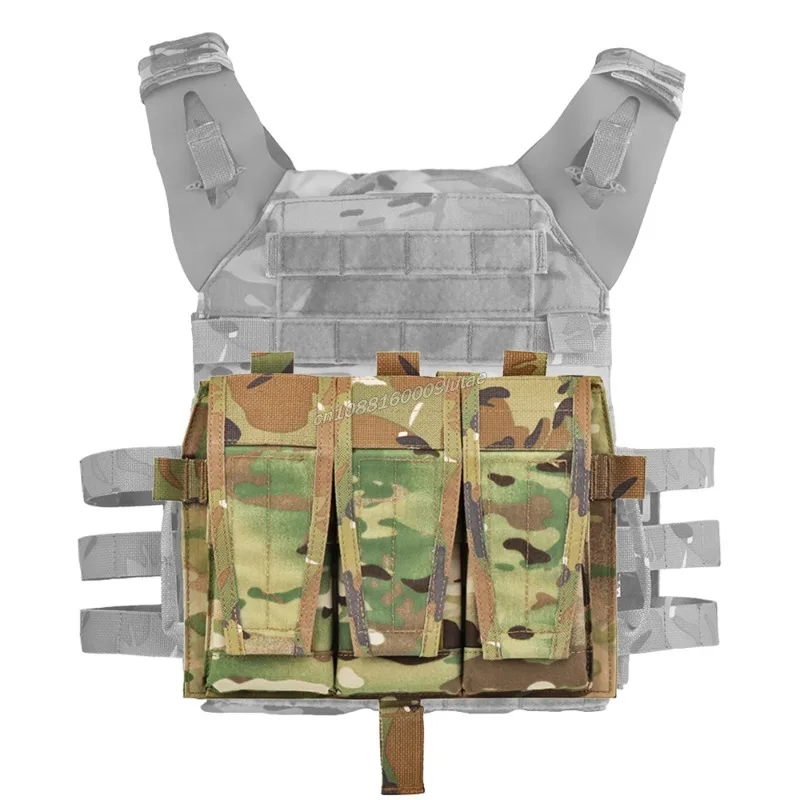 AVS-bolsa frontal con solapa desmontable M4 556, bolsa magnética, chaleco táctico MBAV, bolsillo Triple para revistas, accesorios portadores de placa Molle Airsoft