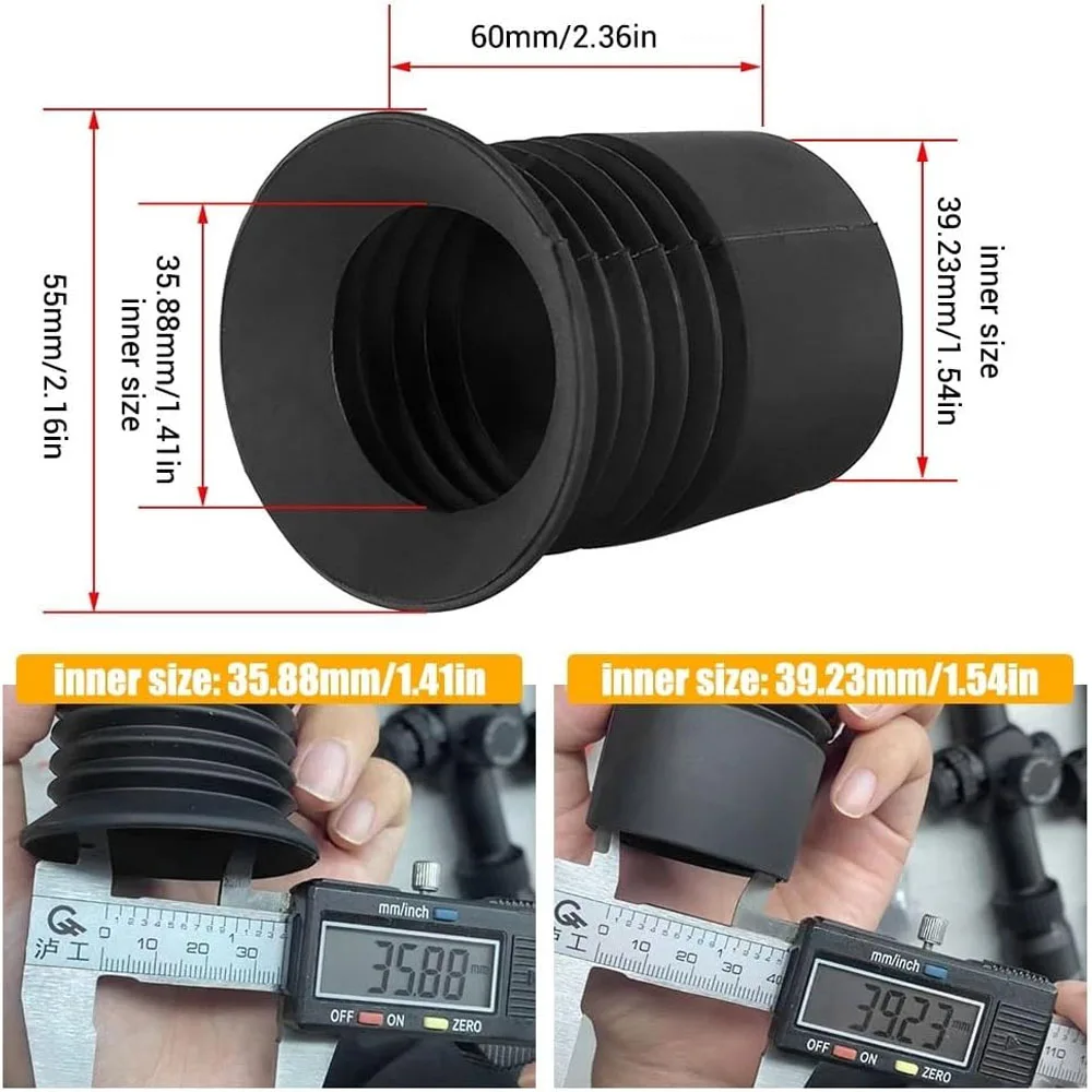 Protector óptico para ocular, cubierta protectora de goma para retroceso de ojos, cubierta extensora de lente de alcance Flexible para telescopio de alcance de Rifle Airsoft - imagen 2