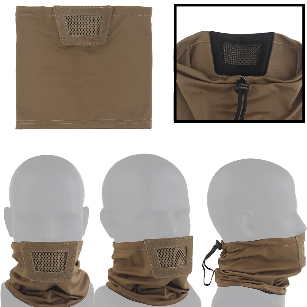 Mascarilla protectora Knight, cubierta para la cabeza, ajustable en varios tamaños, elástica transpirable, protector bucal, almohadilla suave, equipo para exteriores - imagen 3