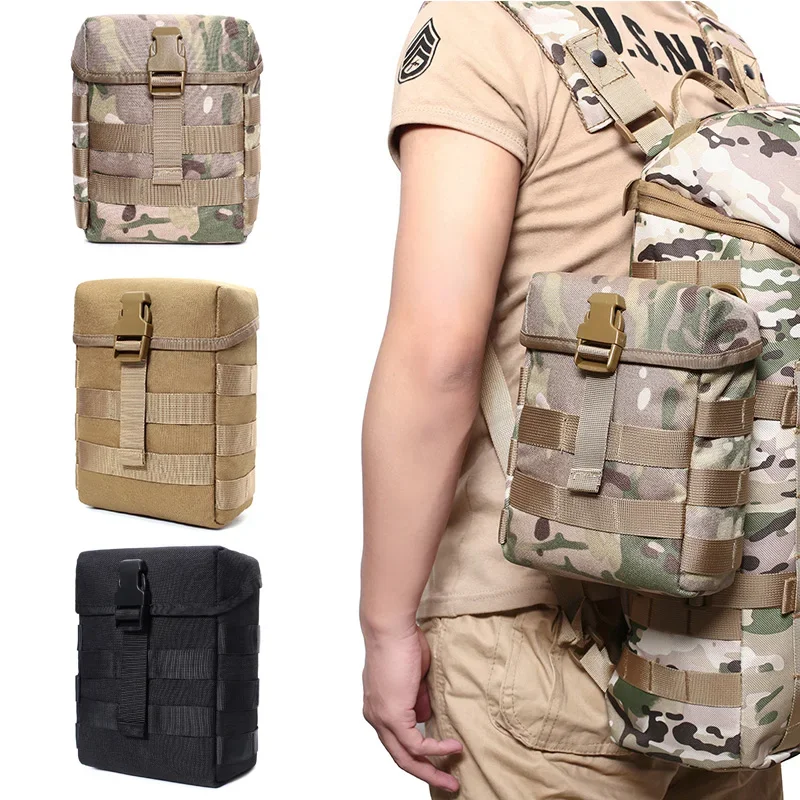 Bolso de hombro Molle EDC, binoculares tácticos, bolsa de supervivencia para almacenamiento, fiambrera al aire libre, bolsa colgante para botella de agua - imagen 2