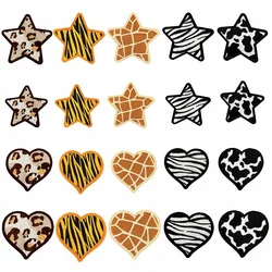Parche táctico corazón estrella leopardo – Velcro o coser