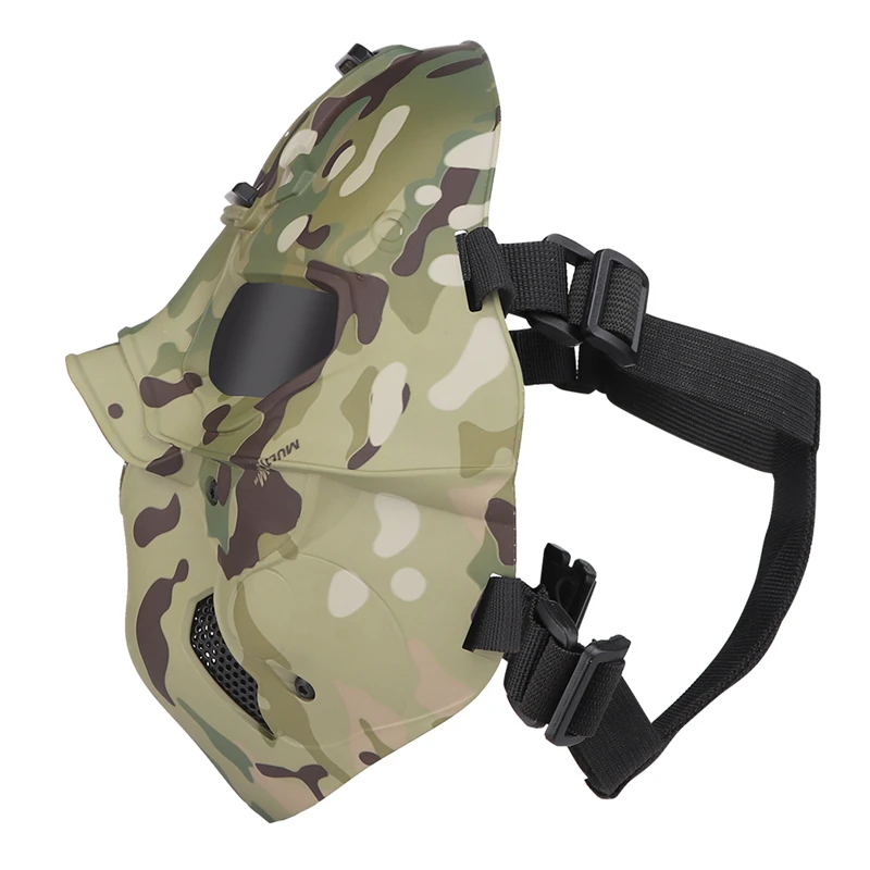 ERQYGRA máscara de cara completa táctica salvaje para Halloween, accesorios de Paintball, equipo de caza de tiro, equipo de deportes al aire libre - imagen 4