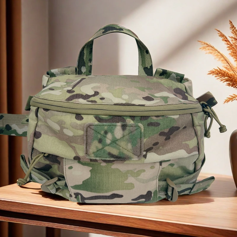 Bolso de hombro tipo bandolera multiusos para senderismo al aire libre, viajes, transporte diario, nailon 500D y versátil, 8L - imagen 2