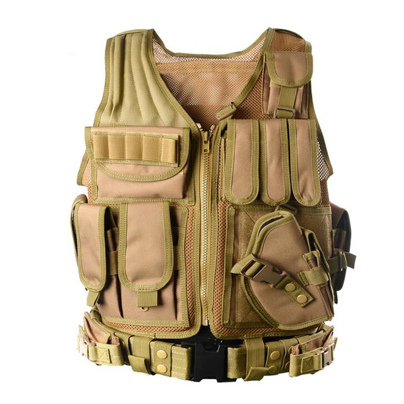 Chaleco táctico multifunción, equipo militar, Airsoft, caza, Molle, armadura de combate, ejército, Paintball, protector, CS, pecho - imagen 3