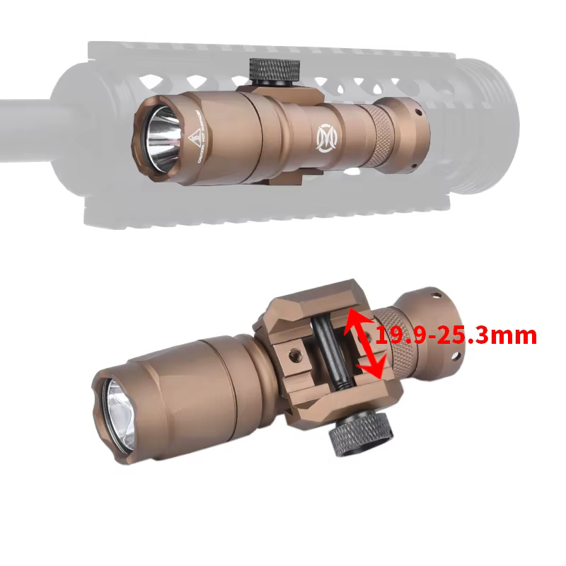 Linterna táctica WADSN M300A – Riel Picatinny para fusil AR15 - imagen 3