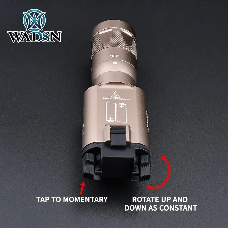 WADSN-linterna táctica X300V, luz de explorador x300, foco Airsoft para caza al aire libre con interruptor de encendido constante, compatible con riel de 21MM - imagen 4