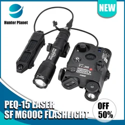 Láser táctico PEQ con linterna M600C para pistola airsoft