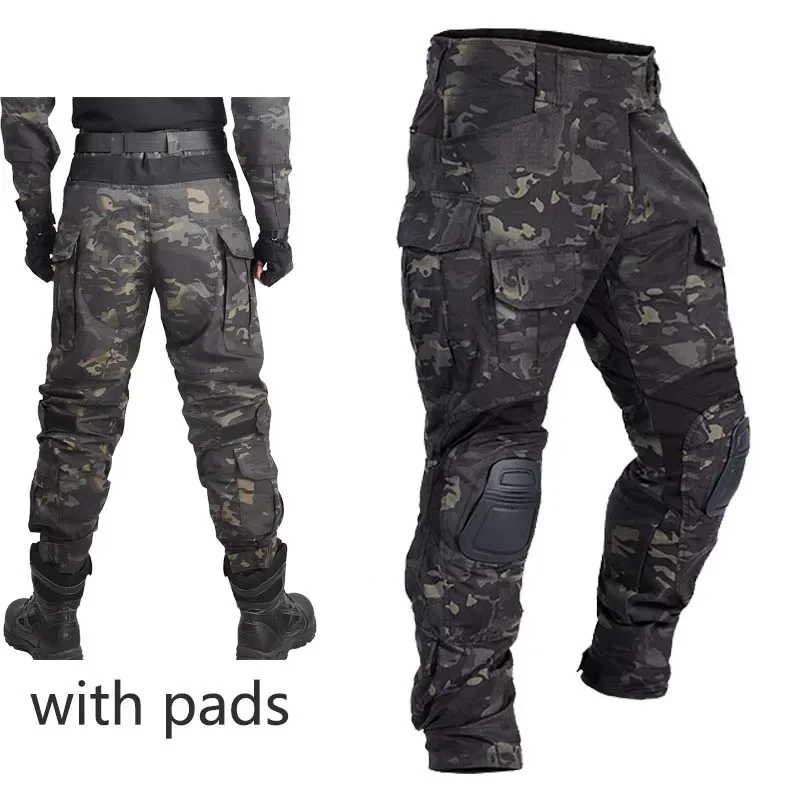 Pantalones de combate GEN3 para exteriores + pantalón elástico con almohadilla, equipo táctico, entrenamiento de escalada, pantalones Cargo tácticos de camuflaje, ropa de trabajo informal Airsoft para hombre - imagen 2