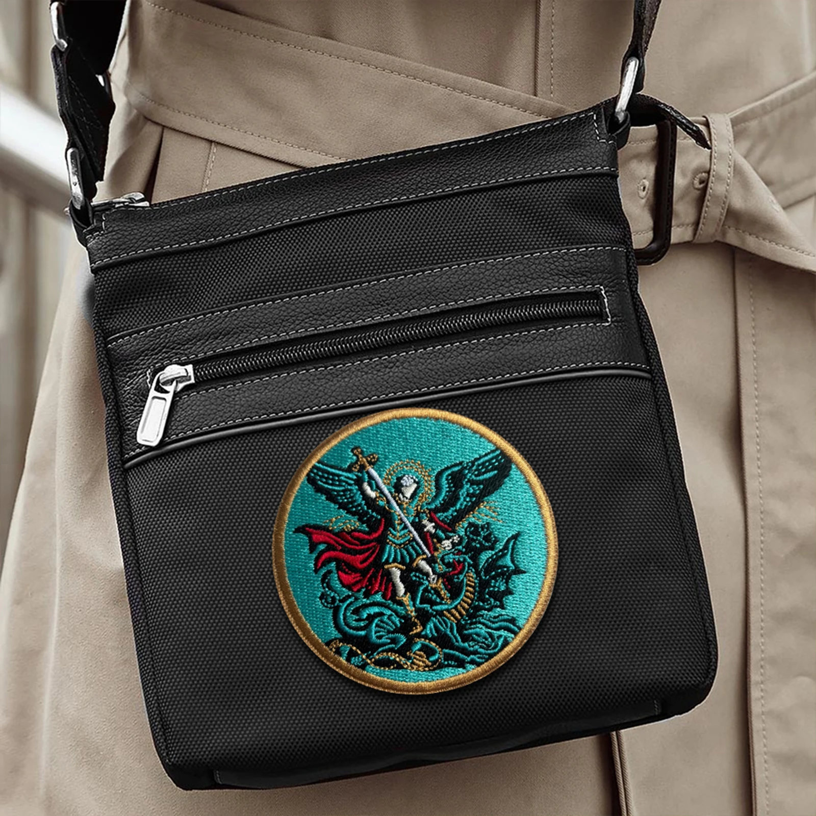 Parche táctico de San Miguel, parches bordados divertidos con gancho y bucle, insignia de moral militar, brazalete del ejército, pegatinas para ropa y mochila - imagen 5