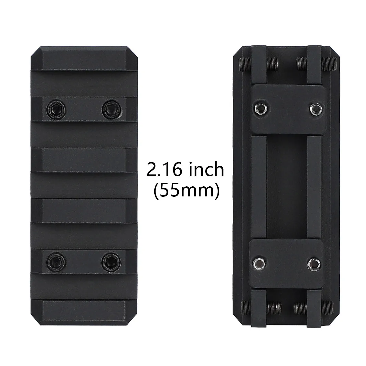 Mira óptica táctica con 5/8 ranuras, Base de montaje de alcance trasero, placa de riel Picatinny de aluminio de 21mm, Rifle de caza, telescopio de mira Airsoft - imagen 4