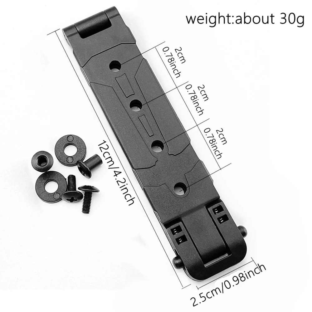 Clip Molle en configuración de cinturón táctico
