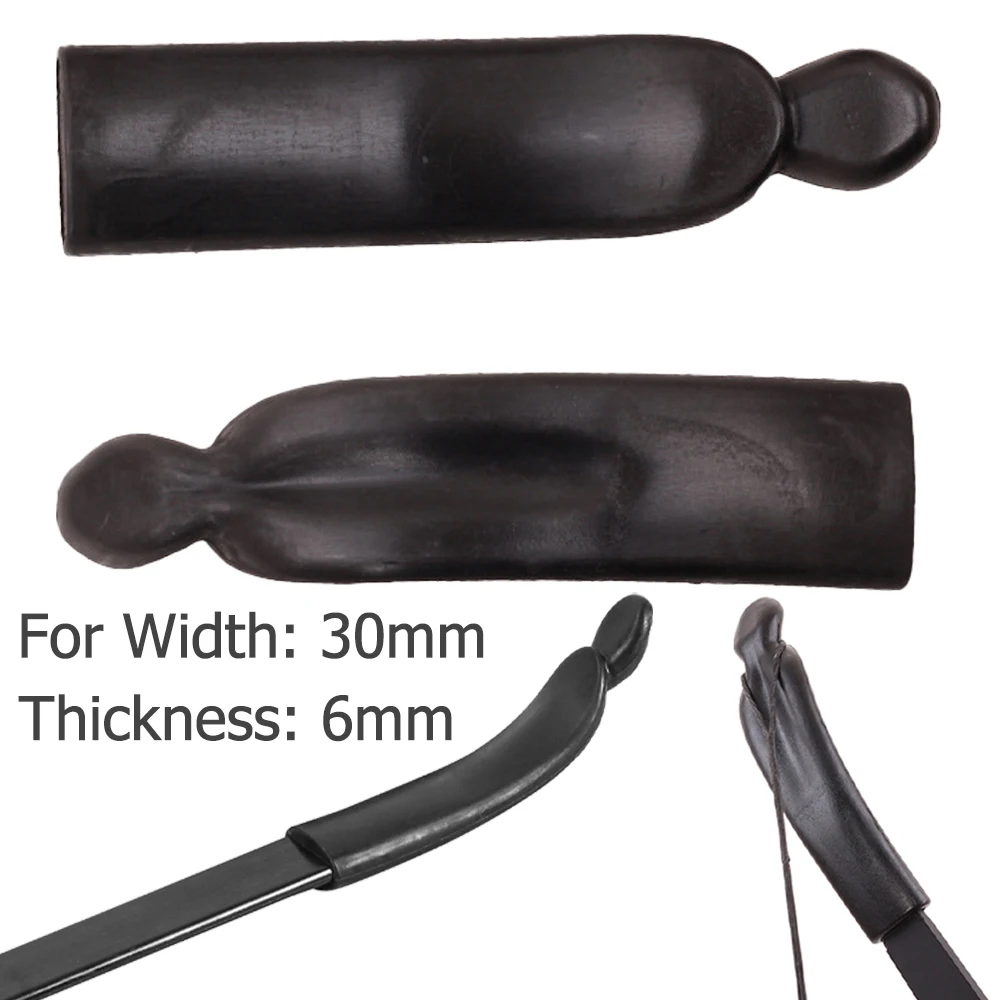Protector de punta de extremidad de arcos recurvos, 2 uds., 14x3,3 cm, protector de extremidades, cubierta de tiro con arco, punta de ahorro para tiro, accesorios de caza