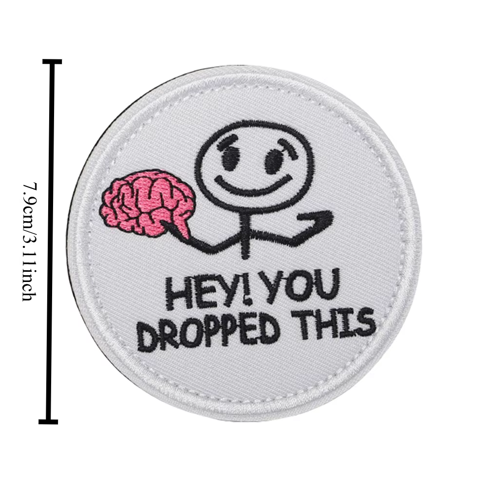 Parche táctico velcro cerebro caído – Insignia de moral militar - imagen 2