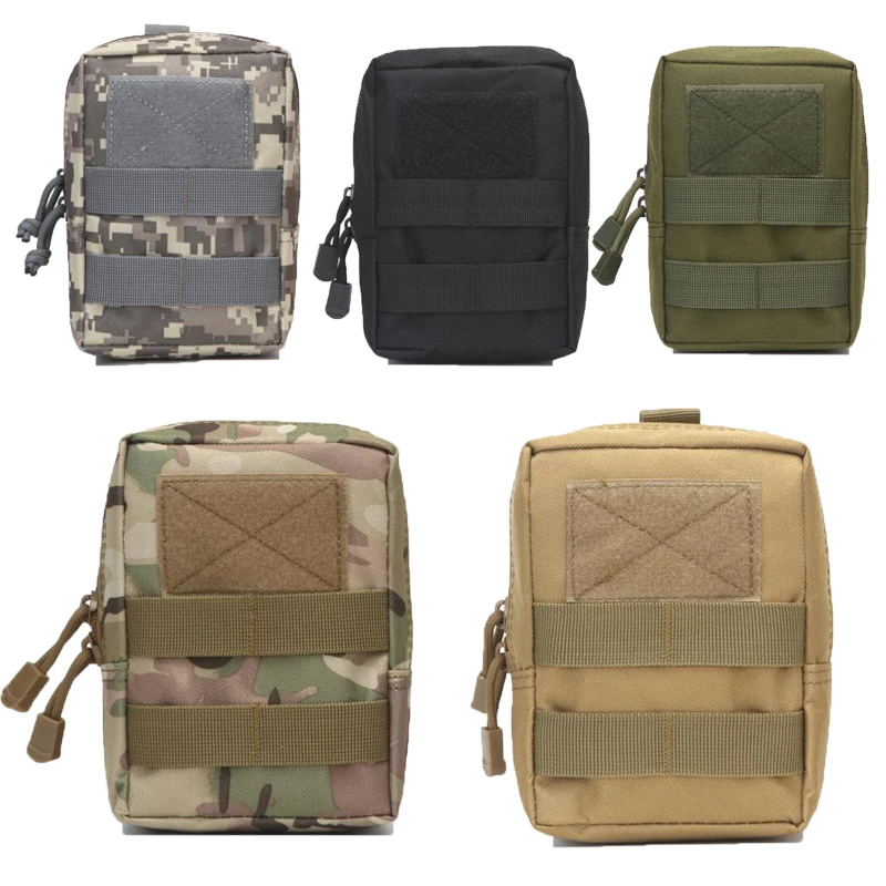 Riñonera táctica para exteriores, riñonera multifuncional EDC Molle, herramienta con cremallera, accesorios de senderismo, duradera