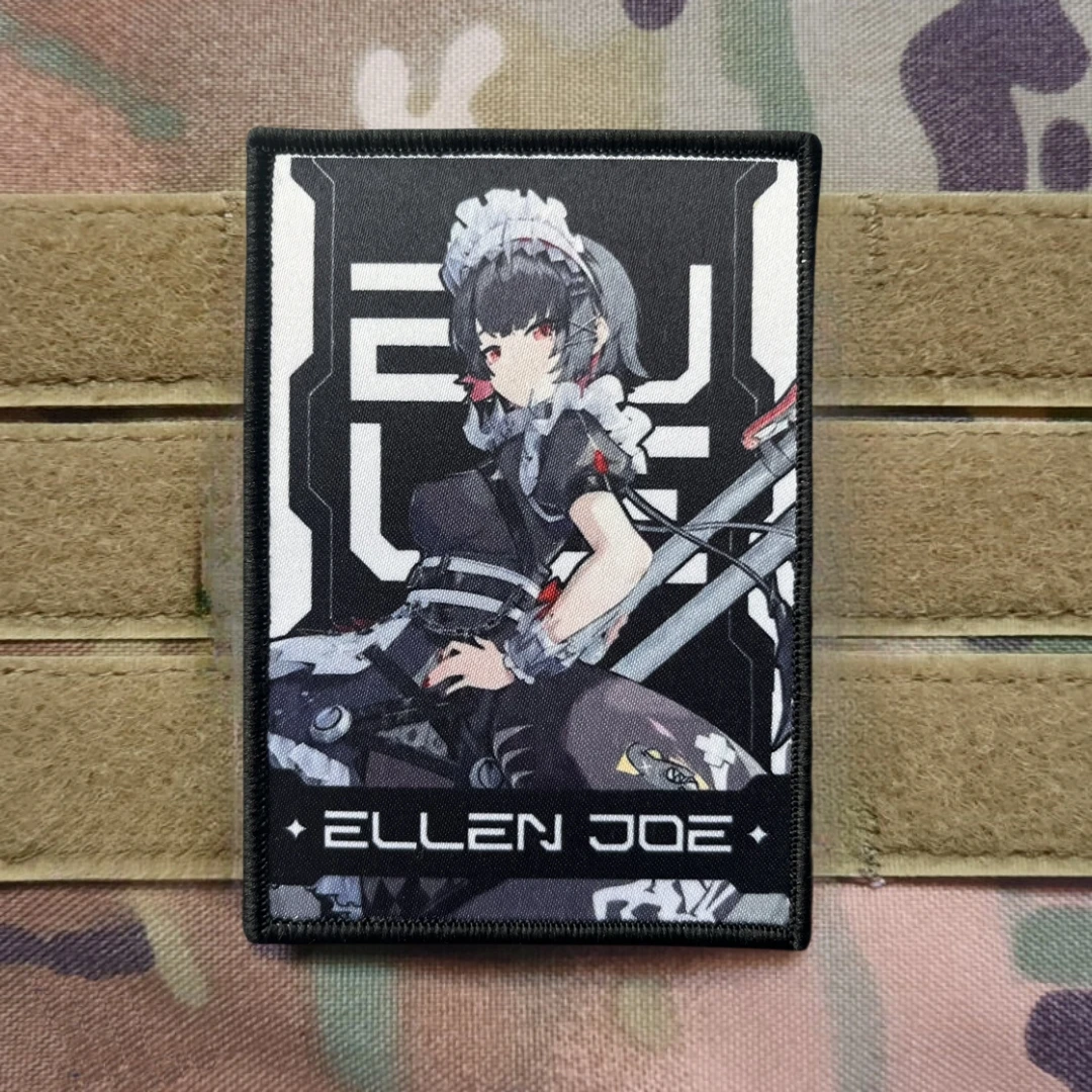 Parche Zenless Zone Zero, insignia de moral táctica, pegatina para mochila del ejército militar, parches con gancho impresos de Ellen Joe para ropa - imagen 4