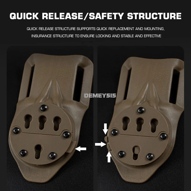 Funda de pistola de caza, Base de montaje, soporte de pistola táctica de combate de Paintball, adaptador de suspensión, plataforma, equipo de pistola de tiro - imagen 5