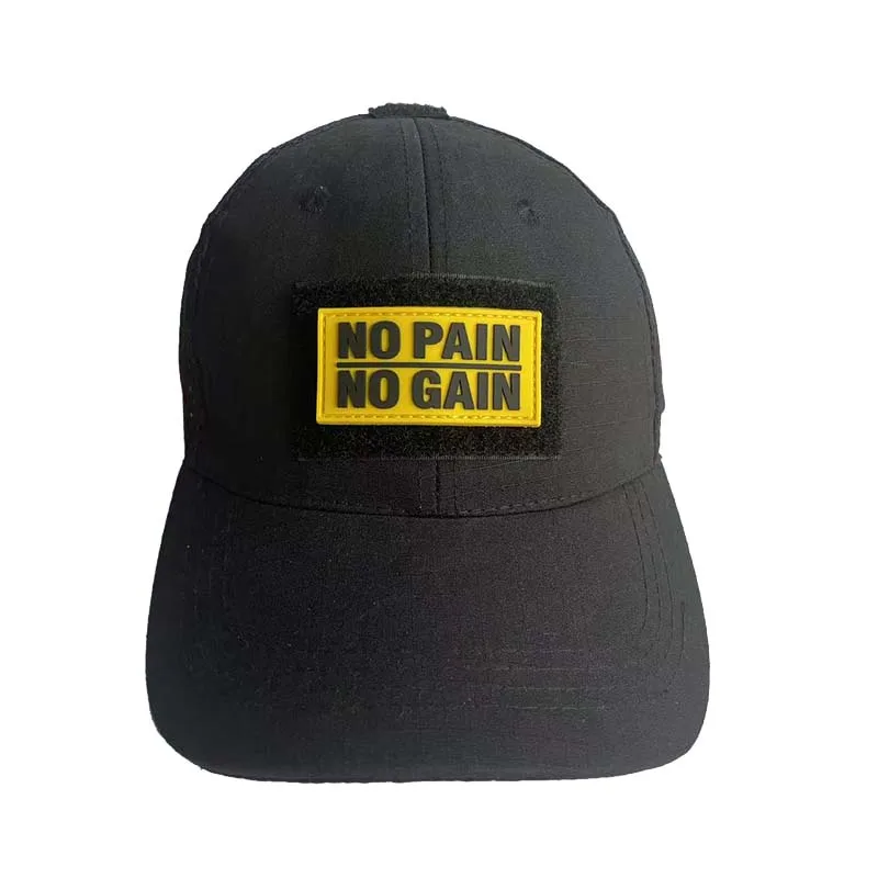 Parches de PVC con emblema moral, clásico inspirador, Saying 'NO PAIN NO GAIN', sin gancho, sin bucle, insignia táctica, calcomanía para brazalete de mochila - imagen 4