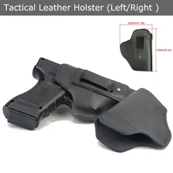 Funda táctica de cuero izquierda derecha para transporte oculto Airsoft I WB pistolas para Gk 17 19 43X 9mm para caza