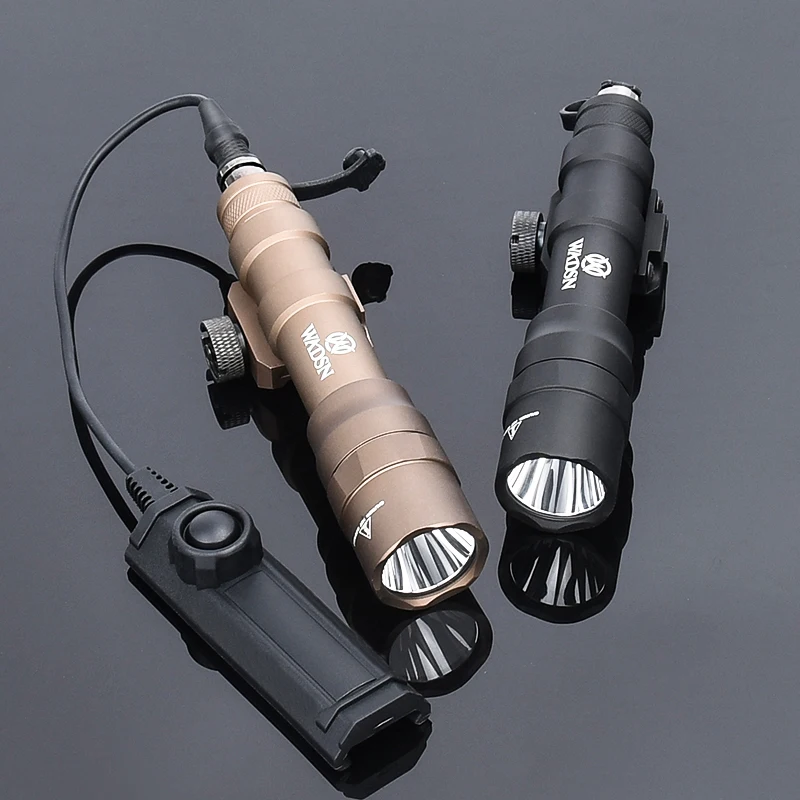 Linterna táctica M600DF de 1400 lúmenes, luz de explorador de armas de alta salida, foco de caza, juego de interruptor de presión de doble función - imagen 3