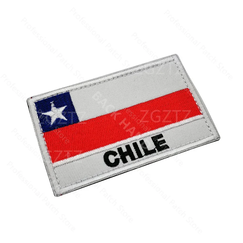 Parches bordados reflectantes IR con bandera de CHI Chile, insignias con emblema táctico de Chile, apliques, parches de banderas bordadas decorativas - imagen 3