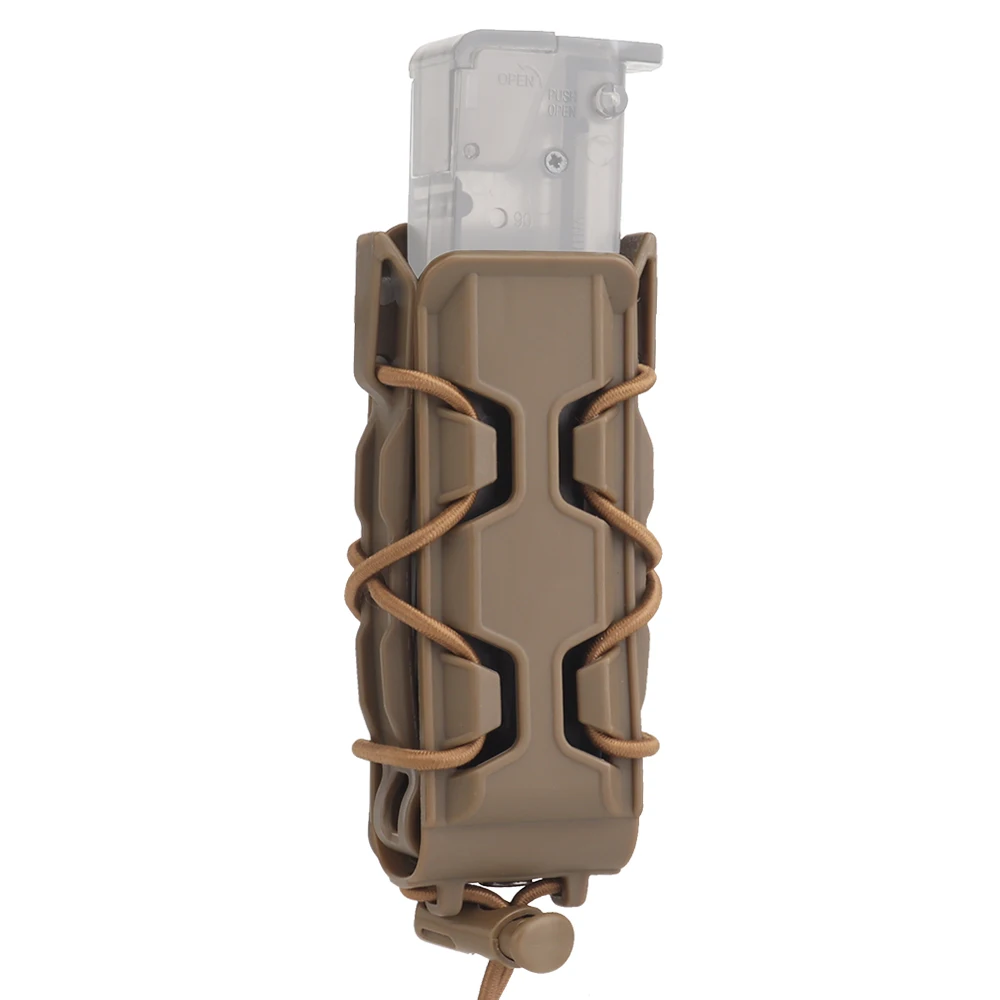Bolsa táctica para revista individual rápida de 9mm, funda para pistola Mag con Clip Molle, soporte Fastmag de liberación rápida para caza - imagen 4