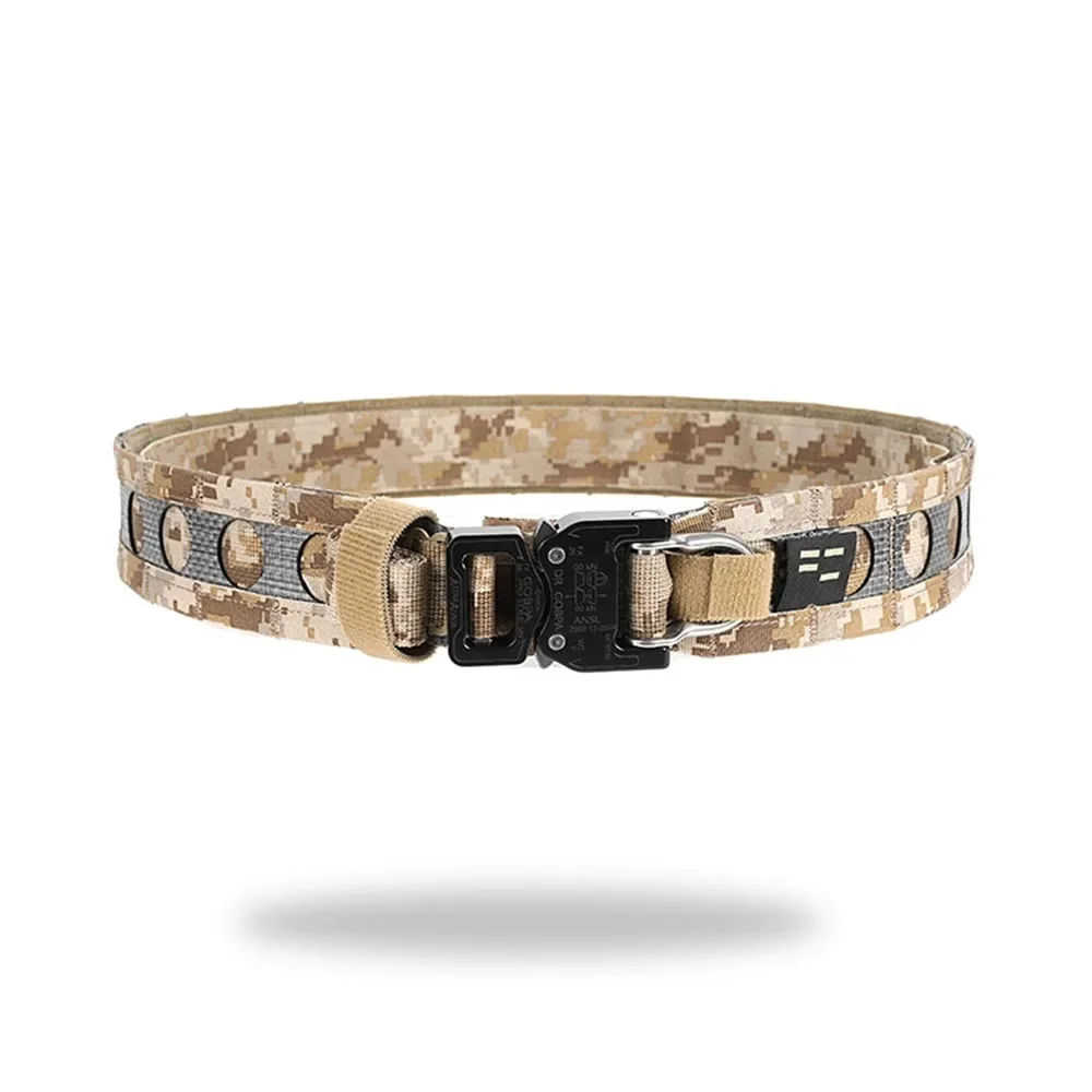 Pew-Cinturón de bisonte táctico, cinturón de batalla de doble capa, hebilla de Metal de liberación rápida, cinturón MOLLE deportivo CS - imagen 2