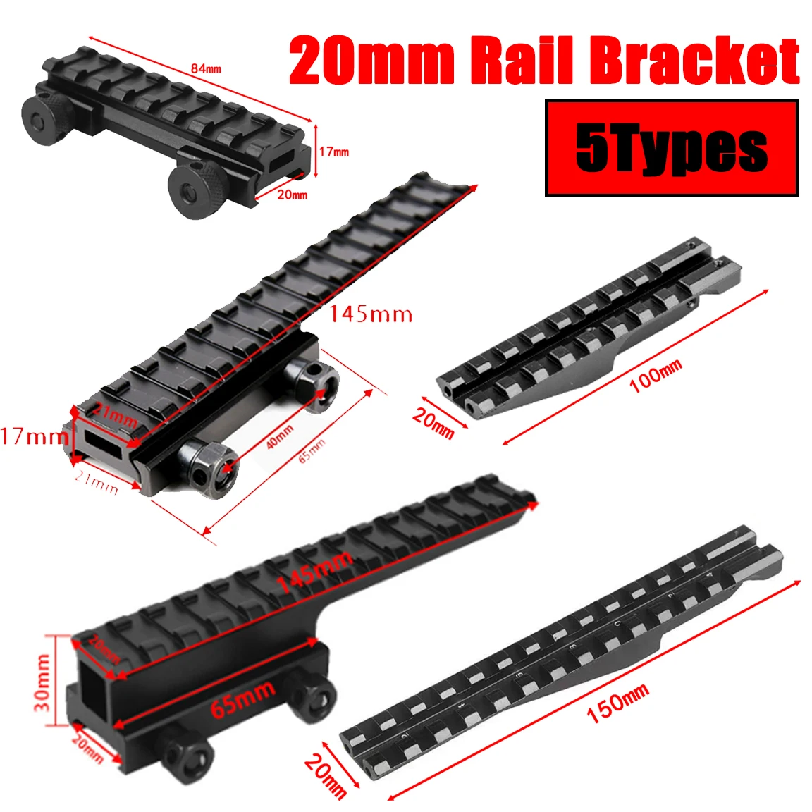 AK47/AK74 1913 Picatinny montaje de riel superior trasero 20mm riel Picatinny convertir soporte de alcance elevador adaptador Base AK montaje de mira trasera - imagen 2