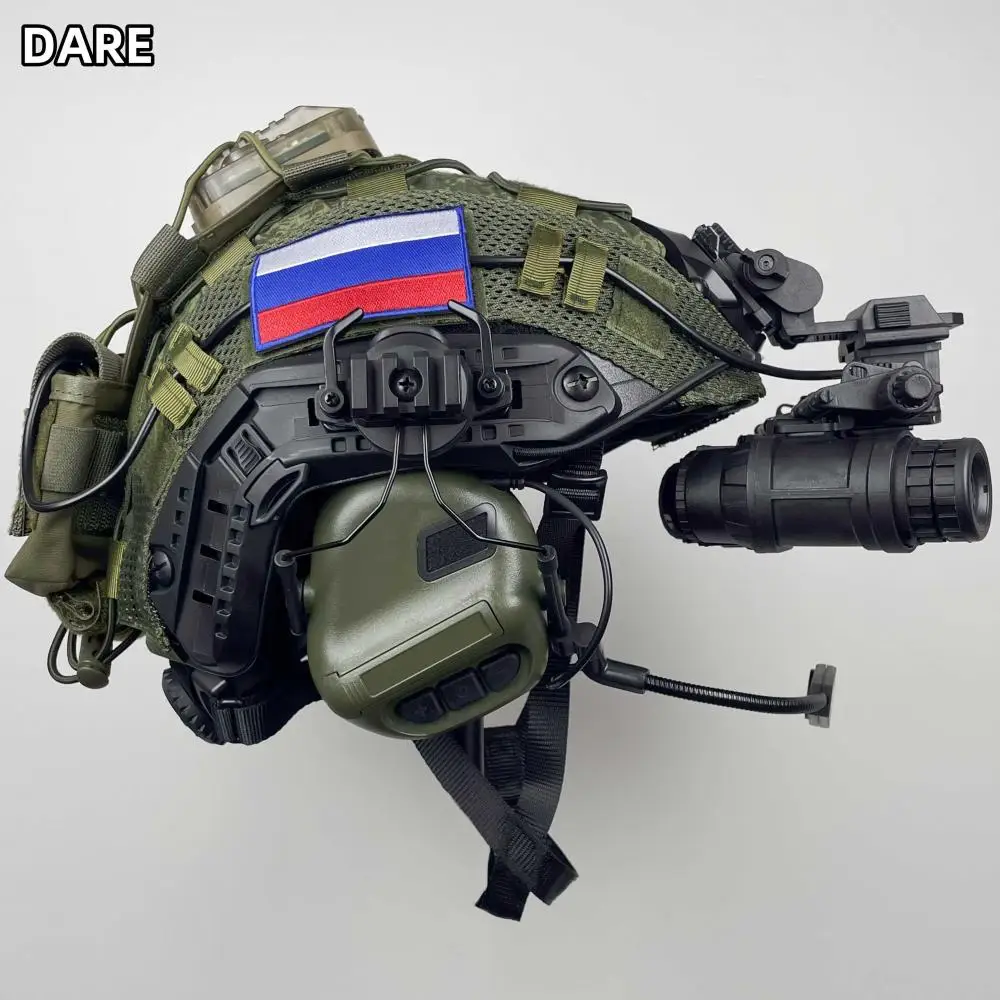 Juego de Paintball táctico Airsoft, conjunto completo de casco ruso rápido, camuflaje EMR/armadura de cosplay verde ranger, equipo de campo - imagen 5